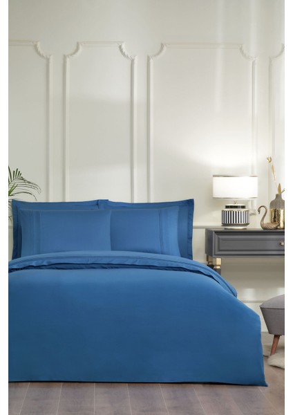 Organik Soft Line King Size Saten Nevresim Takımı