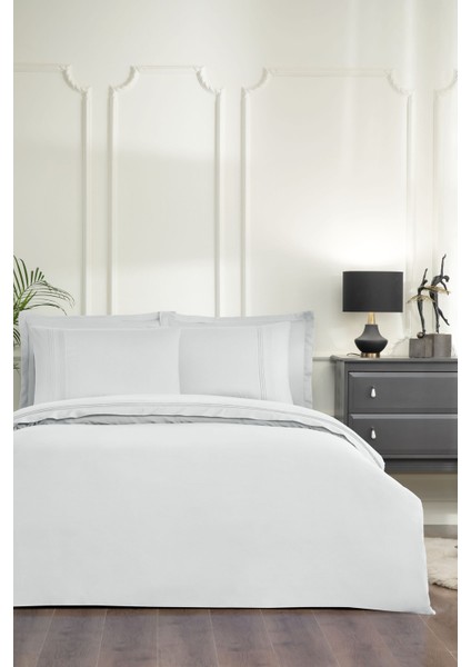 Organik Soft Line Çift Kişilik Saten Nevresim Takımı