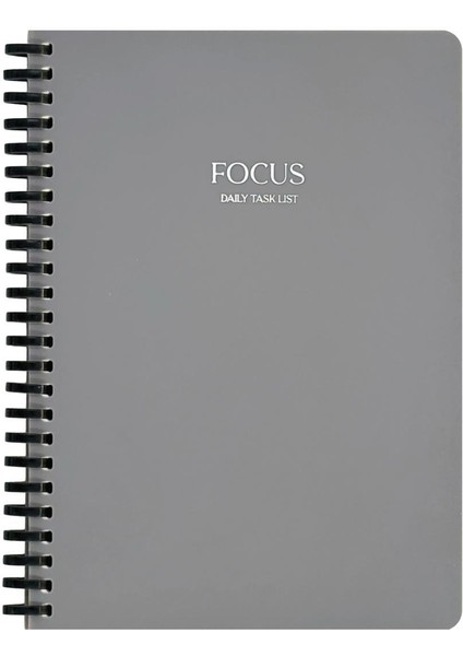 Sylcon Spiralli Defter Focus . PP.100 Gr. Ivory,a5 Siyah
