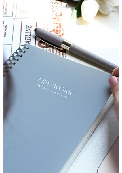 Sylcon Spiralli Defter Life&work . PP.100 Gr. Ivory,a5 Siyah