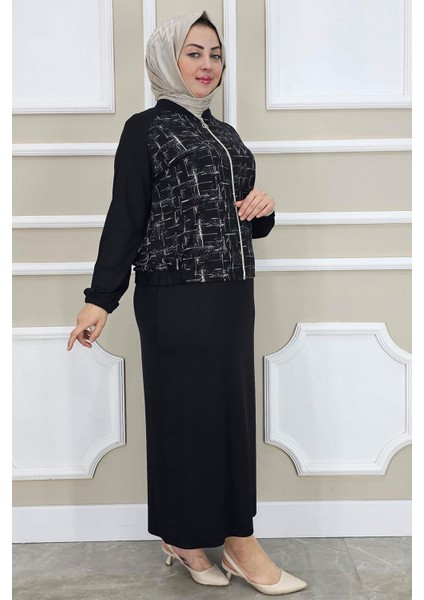 Kadın Desenli Tesettür Takım