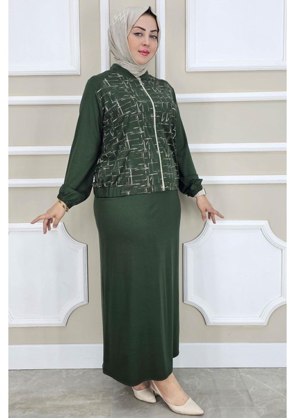 Kadın Desenli Tesettür Takım