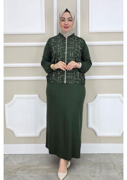Kadın Desenli Tesettür Takım modelleri