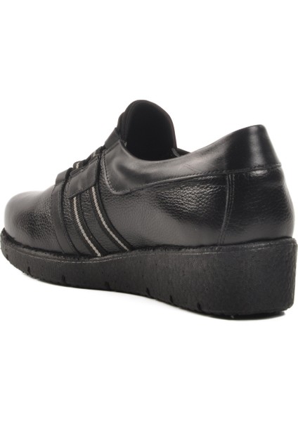 Siyah Hakiki Deri Kadın Günlük Ayakkabı BB0121 Z fırsatları