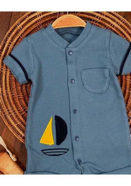 Yelken Nakışlı Çıtçıtlıyazlık Erkek Bebek Tulum indirimleri