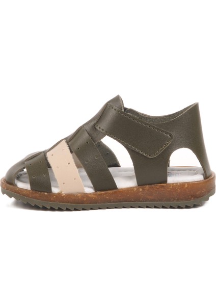 Haki Bej Cırtlı Hafif Unisex Çocuk Sandalet 17370 B fiyatları