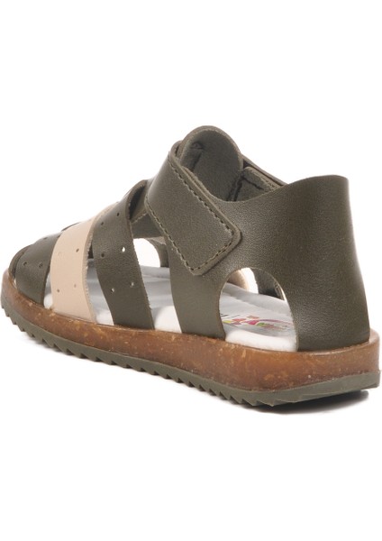 Haki Bej Cırtlı Hafif Unisex Çocuk Sandalet 17370 B fırsatları