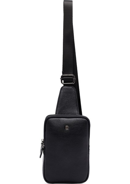 Erkek Siyah Mini Deri Çapraz Çanta 25SBD3533FT fırsatları