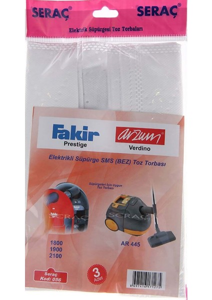 Elektrikli Süpürge Toz Torbası Kod 056