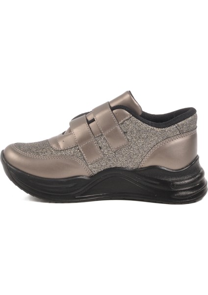Platin Simli Cırtlı Kız Çocuk Sneaker 7021086 F