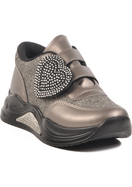 Platin Simli Cırtlı Kız Çocuk Sneaker 7021086 F
