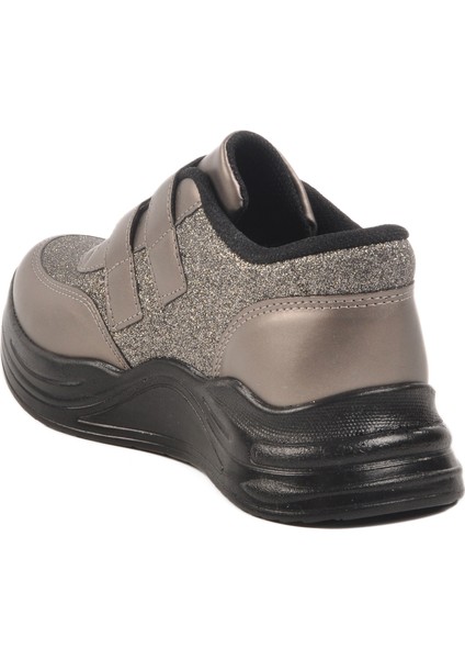 Platin Simli Cırtlı Kız Çocuk Sneaker 7021086 F