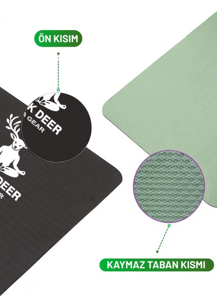 Premium Kaymaz Pilates ve Yoga Matı – Çift Yüzeyli, Ekstra Konforlu ve Dayanıklı