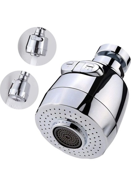 Sunup SN-27114 2 Kademeli Su Tasarruflu Musluk Başlığı 360 Derece 80X52X22MM