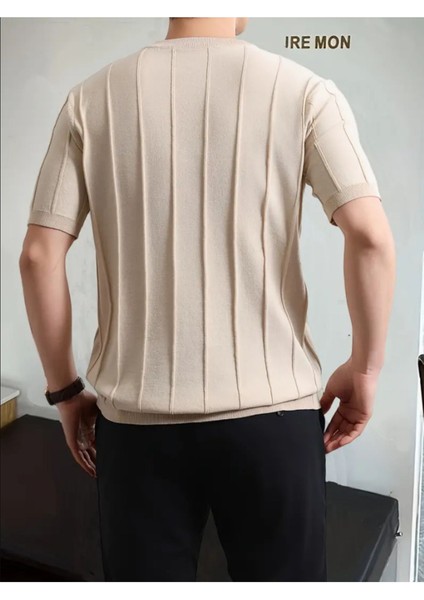 Vizon Erkek Yuvarlak Yaka Örme T-Shirt fiyatları