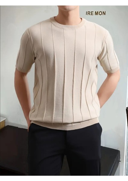 Vizon Erkek Yuvarlak Yaka Örme T-Shirt fırsatları