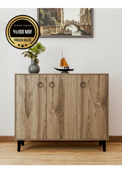 DF08102BR Mdf Ayakkabılık Antre Hol Çok Amaçlı Dolap Ayakkabı Dolabı