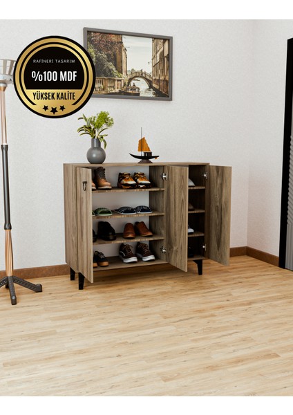 DF08102BR Mdf Ayakkabılık Antre Hol Çok Amaçlı Dolap Ayakkabı Dolabı modelleri