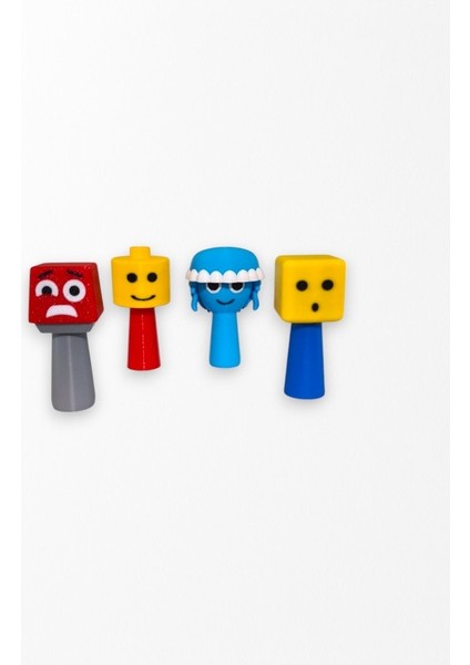 Sprunki 4 Adet Kaliteli Yeni Figür 7 cm LEGO Guys, Jellyfish Aurelia , Mr.panic