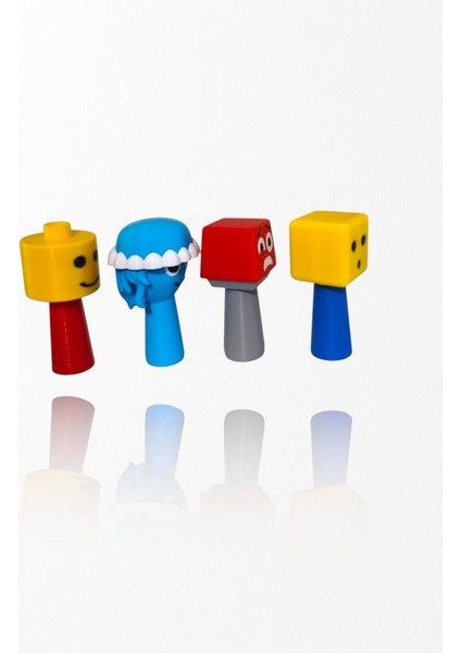 Sprunki 4 Adet Kaliteli Yeni Figür 7 cm LEGO Guys, Jellyfish Aurelia , Mr.panic
