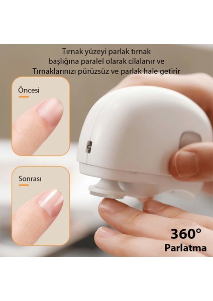 Şarjlı Tırnak Kesme ve Manikür Cihazı Elektrikli Tırnak Makası Manikür Makinesi Törpüsü Otomatik fırsatları