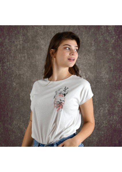 Halfface Pocket Kadın Baskılı T-Shirt modelleri