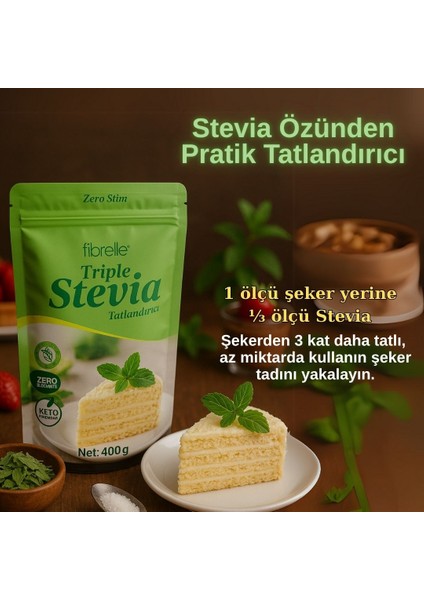 Triple Zero Slim Stevia Tatlandırıcı indirimleri