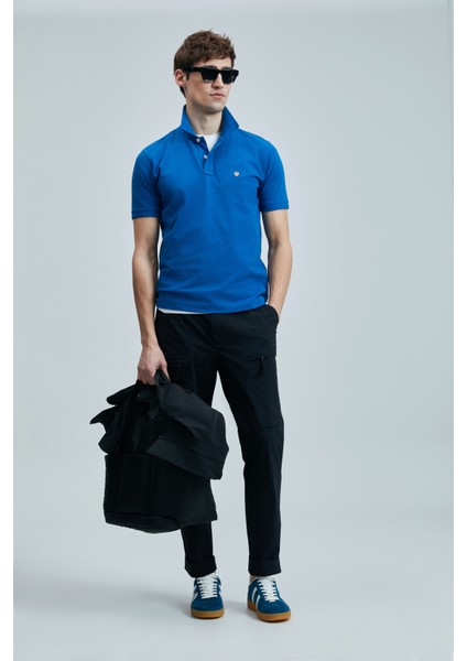 Logolu Pamuklu Comfort Fit Düğmeli Polo Yaka 2'li T Shirt Erkek T Shirt 111040206S2 modelleri