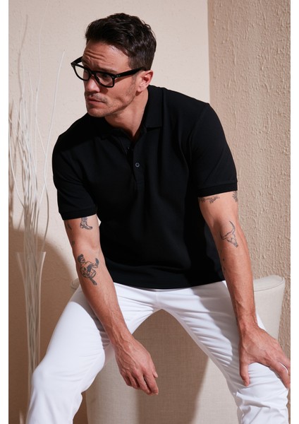 Pamuklu Regular Fit Düğmeli Polo Yaka 3'lü Paket T Shirt Erkek T Shirt 590211827S3 fiyatları