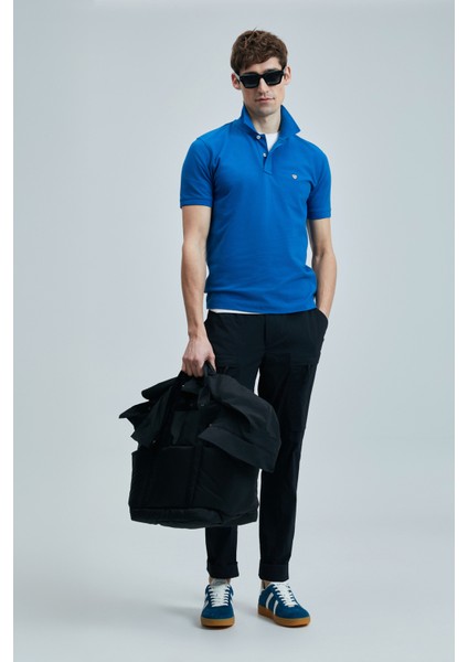 Logolu Pamuklu Comfort Fit Düğmeli Polo Yaka 2'li T Shirt Erkek T Shirt 111040206S2 modelleri