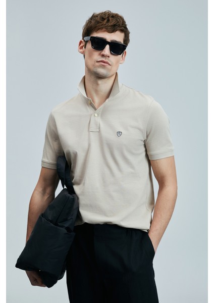 Logolu Pamuklu Comfort Fit Düğmeli Polo Yaka 2'li T Shirt Erkek T Shirt 111040206S2 modelleri