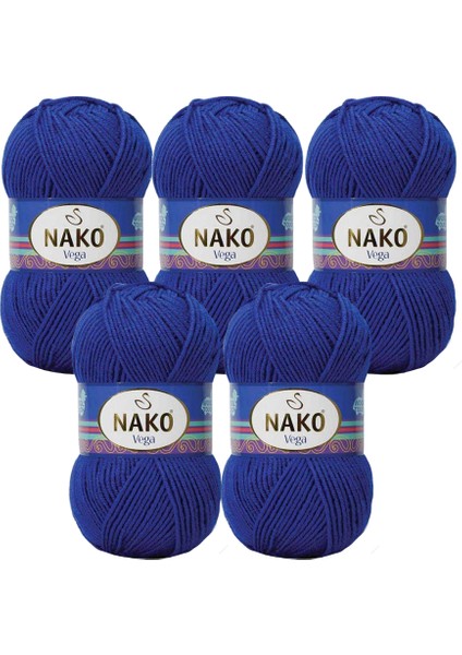 Vega Örgü Ipliği 5’li Paket – 100G x 5 – %100 Premium Akrilik – 195M – Hırka, Kazak, Bebek Ürünleri ve Aksesuarlar Için Dört Mevsim Iplik