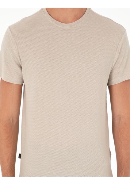 Erkek Taş Slim Fit Basic Tişört 50280967-VR049