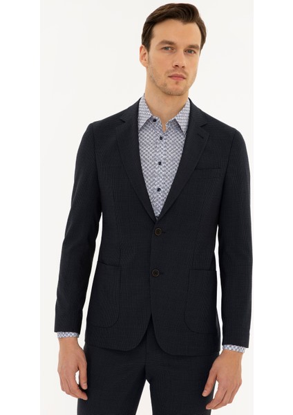 Erkek Lacivert Ex. Slim Fit Ceket 50219743-VR033