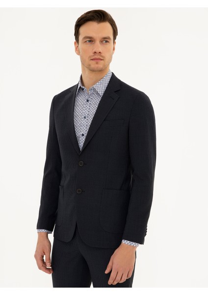 Erkek Lacivert Ex. Slim Fit Ceket 50219743-VR033