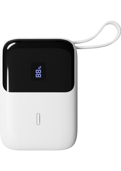 P109M 10000MAH PD20W+QC18W+HSC22.5W Beyaz LCD Taşınabilir Pil Şarj Cihazı Powerbank