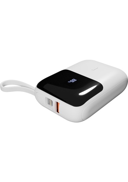 P109M 10000MAH PD20W+QC18W+HSC22.5W Beyaz LCD Taşınabilir Pil Şarj Cihazı Powerbank modelleri
