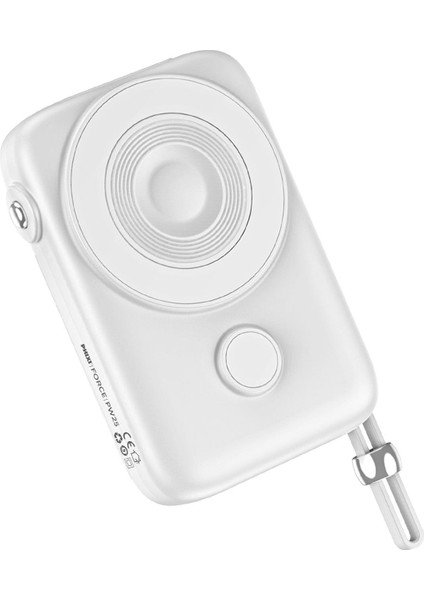 Force PW25 10000mAh 22.5W Kendinden Kablolu MagSafe Powerbank - Kablosuz Mini Şarj Cihazı - Dijital Ekran - Taşınabilir Şarj Cihazı