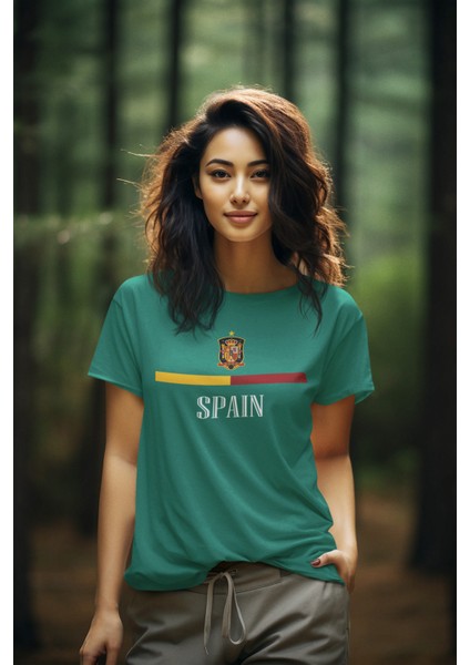 Ispanya Milli Takım Forma Baskılı Spain Unisex Kısa Kollu Kadın Erkek Tişört T-Shirt fiyatları