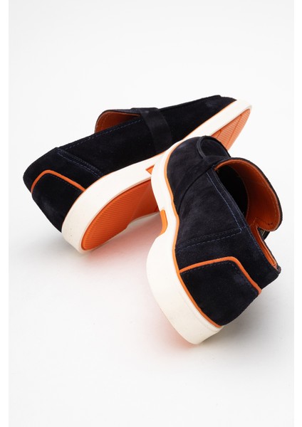 Erkek Hafif Tabanlı Toka Detaylı Loafer Gerçek Süet Deri Cr 2406 Lacivert fırsatları