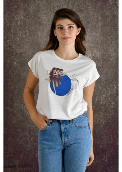 Dancing Point Kadın Baskılı T-Shirt