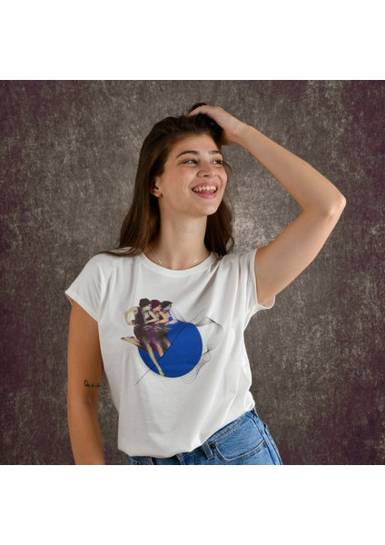 Dancing Point Kadın Baskılı T-Shirt