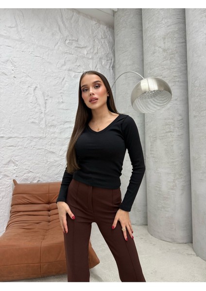 V Yaka Triko Bluz modelleri