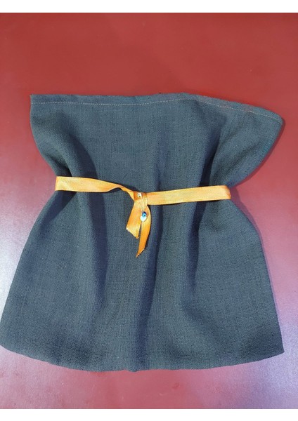 Kumaş Nazar Boncuklu El Yapım Dikim Bağ Detaylı Kese Torba 33X30CM 1 Adet