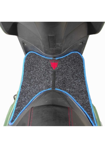 Motosiklet Aksesuar Koruyucu Paspas Yadea E-Mon Reactor Uyumlu Mavi Kenar Overlok