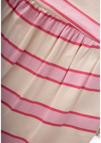 Geniş Çizgili Tulum 0-3 Yaş Pembe Fuşya Çizgili modelleri