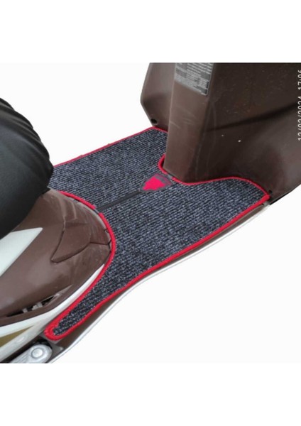 Motosiklet Aksesuar Koruyucu Paspas Yadea E-Mon Reactor Uyumlu Kırmızı Kenar Overlok