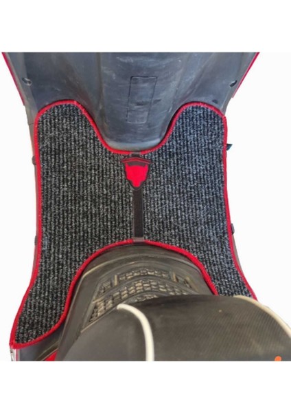 Motosiklet Aksesuar Koruyucu Paspas Yadea E-Mon Reactor Uyumlu Kırmızı Kenar Overlok modelleri