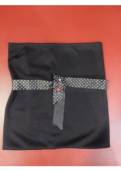 Kumaş Nazar Boncuklu El Yapım Dikim Bağ Detaylı Kese Torba 25X25CM 1 Adet