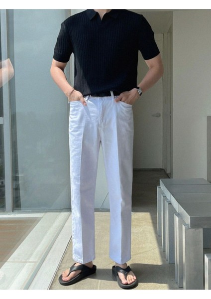 Siyah Erkek Fitilli Polo Yaka Triko T-Shirt fiyatları